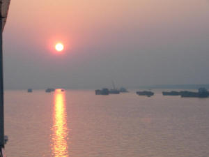 Abend auf dem Yangtse